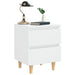 Noptiere & picioare lemn pin 2 buc. alb extralucios 40x35x50 cm - WALTI WALTI