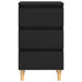 Noptiere cu picioare lemn masiv, 2 buc., negru, 40x35x69 cm - WALTI WALTI