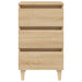 Noptieră & picioare lemn masiv, stejar Sonoma, 40x35x69 cm - WALTI WALTI