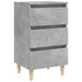Noptiere cu picioare lemn masiv, 2 buc., gri beton, 40x35x69 cm - WALTI WALTI