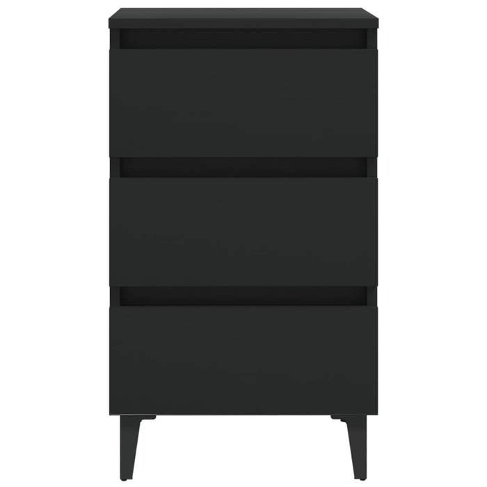 Noptieră cu picioare metalice, negru, 40x35x69 cm WALTI