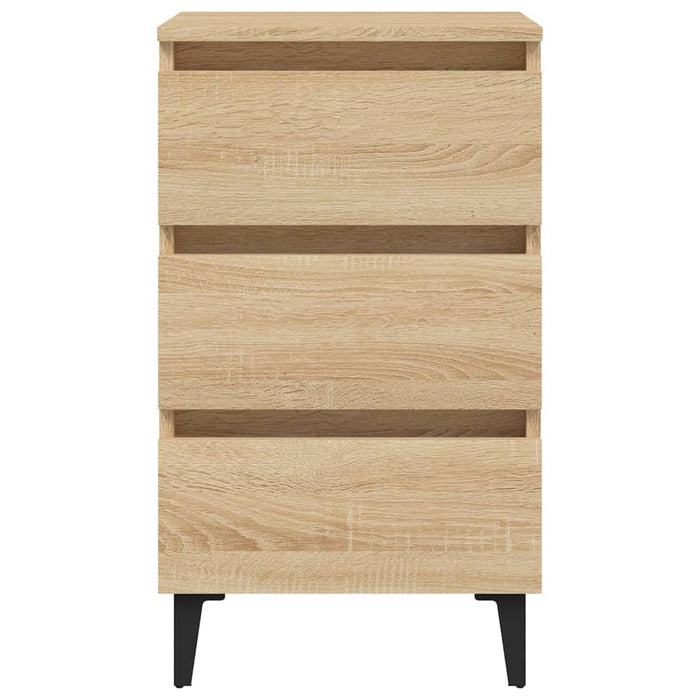 Noptieră & picioare metalice, stejar Sonoma, 40x35x69 cm - WALTI WALTI