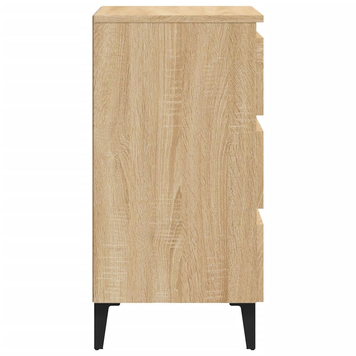 Noptieră & picioare metalice, stejar Sonoma, 40x35x69 cm - WALTI WALTI