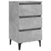 Noptieră cu picioare metalice, gri beton, 40x35x69 cm - WALTI WALTI