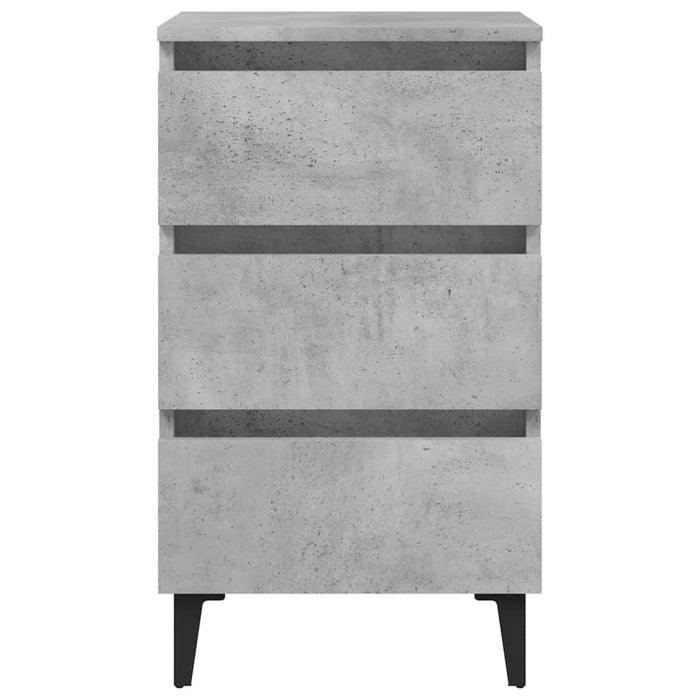 Noptieră cu picioare metalice, gri beton, 40x35x69 cm - WALTI WALTI