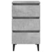 Noptieră cu picioare metalice, gri beton, 40x35x69 cm - WALTI WALTI