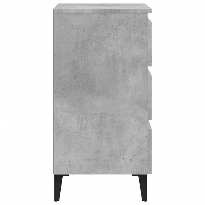 Noptieră cu picioare metalice, gri beton, 40x35x69 cm - WALTI WALTI