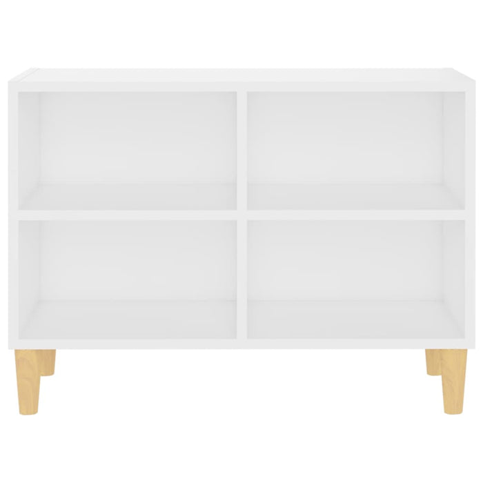 Comodă TV, picioare lemn masiv, alb, 69,5x30x50 cm - WALTI WALTI