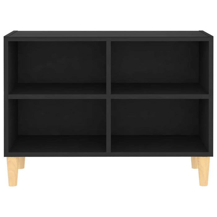 Comodă TV, picioare lemn masiv, negru, 69,5x30x50 cm - WALTI WALTI
