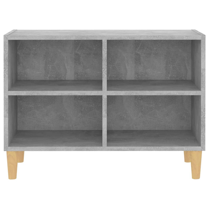 Comodă TV, picioare lemn masiv, gri beton, 69,5x30x50 cm - WALTI WALTI