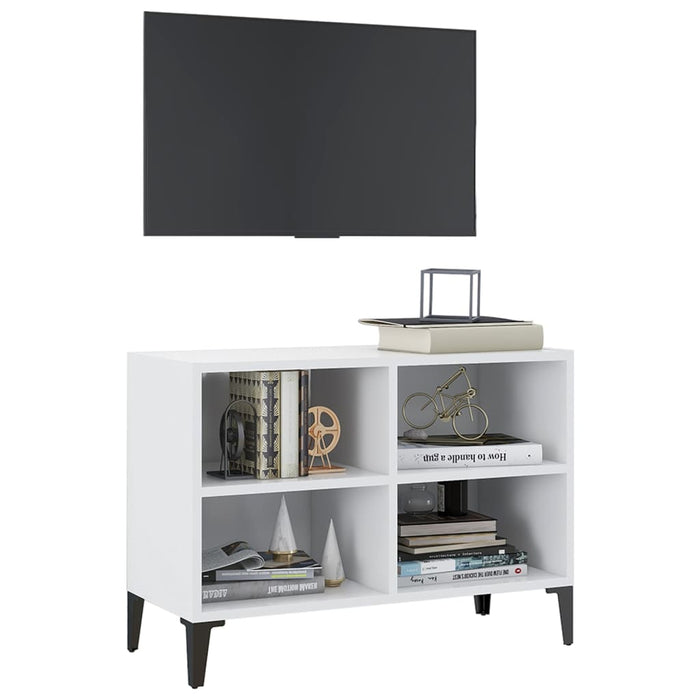Comodă TV cu picioare metalice, alb, 69,5x30x50 cm - WALTI WALTI