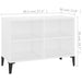 Comodă TV cu picioare metalice, alb, 69,5x30x50 cm - WALTI WALTI