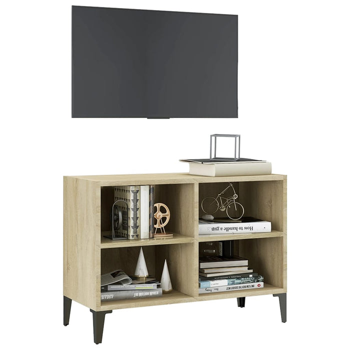 Comodă TV cu picioare de metal, stejar sonoma, 69,5x30x50 cm - WALTI WALTI