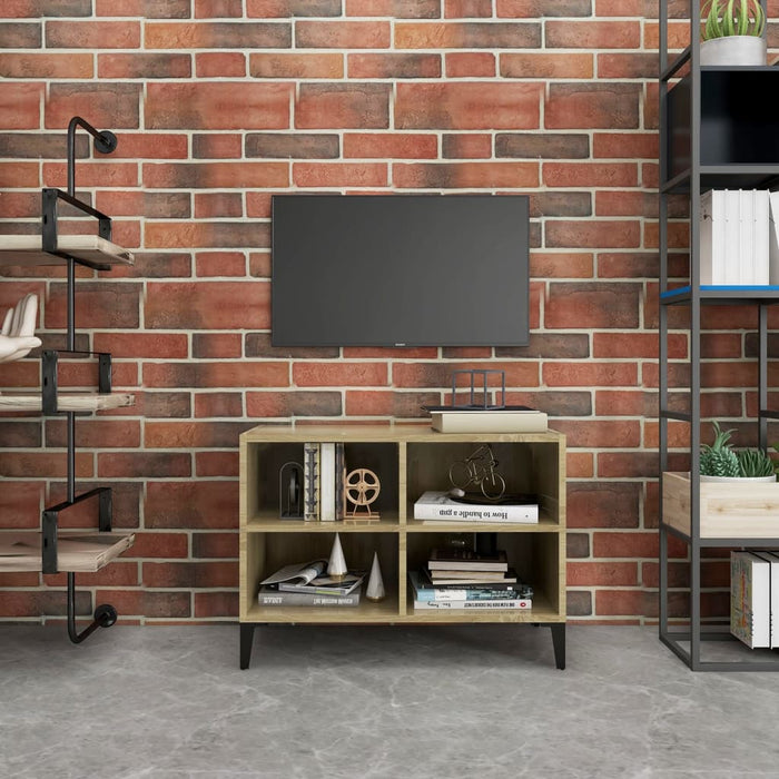 Comodă TV cu picioare de metal, stejar sonoma, 69,5x30x50 cm - WALTI WALTI