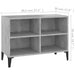Comodă TV cu picioare metalice, gri beton, 69,5x30x50 cm - WALTI WALTI