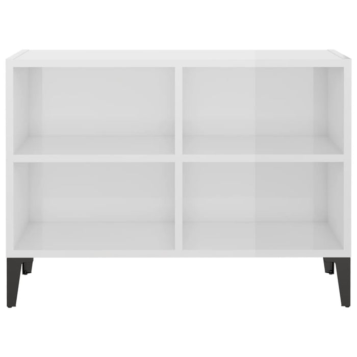 Comodă TV cu picioare metalice, alb extralucios, 69,5x30x50 cm - WALTI WALTI