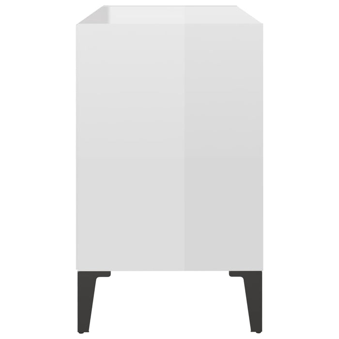 Comodă TV cu picioare metalice, alb extralucios, 69,5x30x50 cm - WALTI WALTI