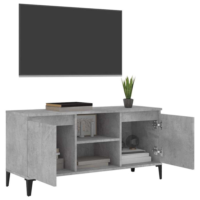 Comodă TV cu picioare metalice, gri, 103,5x35x50 cm WALTI