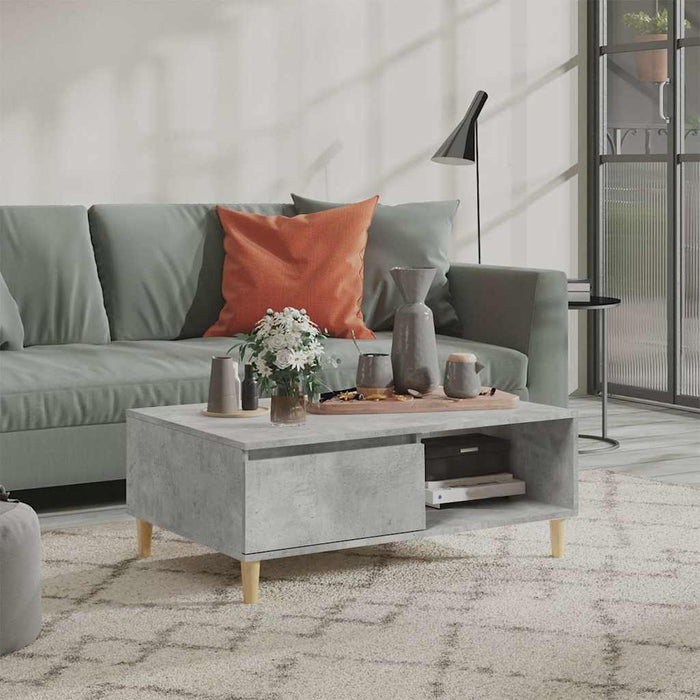 Masă de cafea, gri beton, 90x60x35 cm, lemn prelucrat WALTI