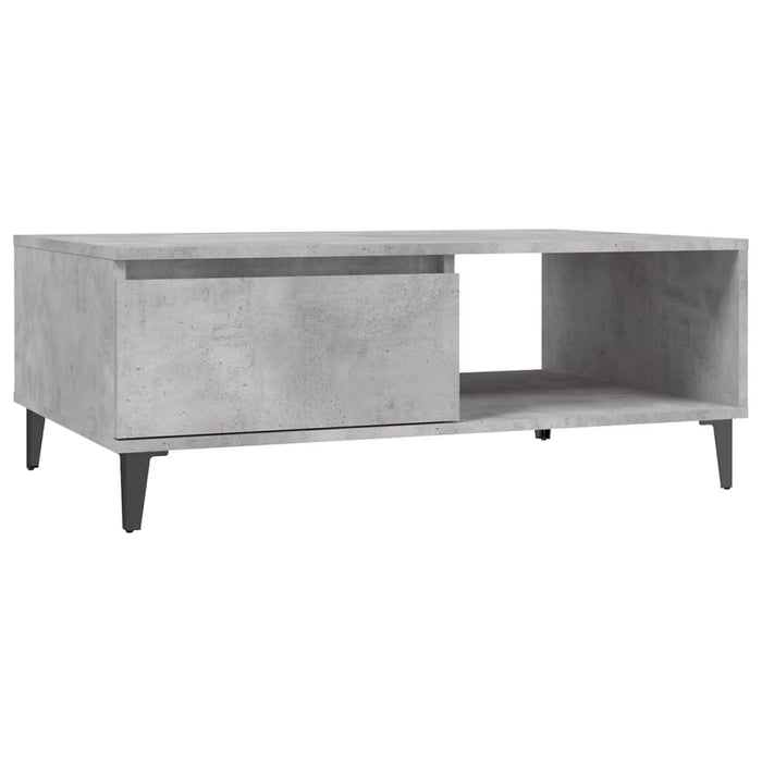 Masă de cafea, gri beton, 90x60x35 cm, lemn prelucrat - WALTI WALTI