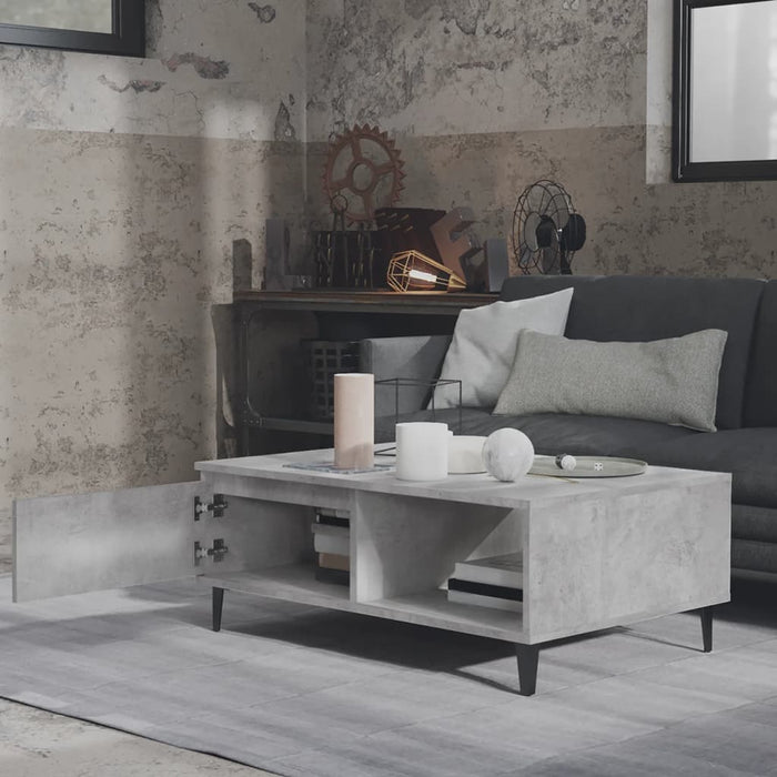 Masă de cafea, gri beton, 90x60x35 cm, lemn prelucrat - WALTI WALTI