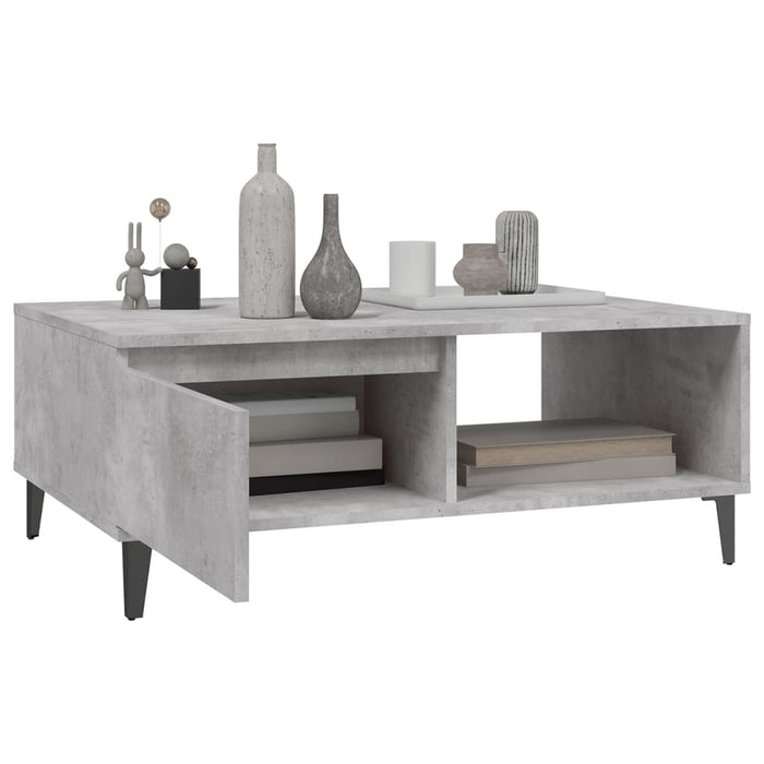 Masă de cafea, gri beton, 90x60x35 cm, lemn prelucrat - WALTI WALTI