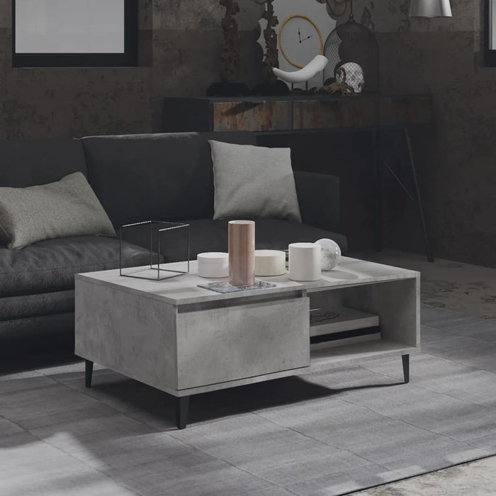Masă de cafea, gri beton, 90x60x35 cm, lemn prelucrat - WALTI WALTI