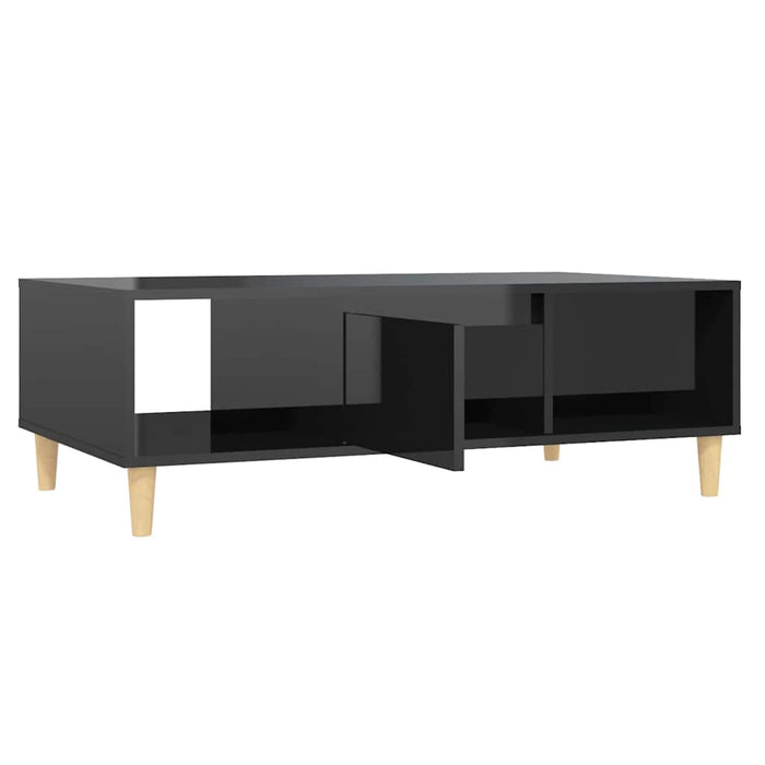 Măsuță de cafea negru extralucios 103,5x60x35 cm lemn prelucrat WALTI