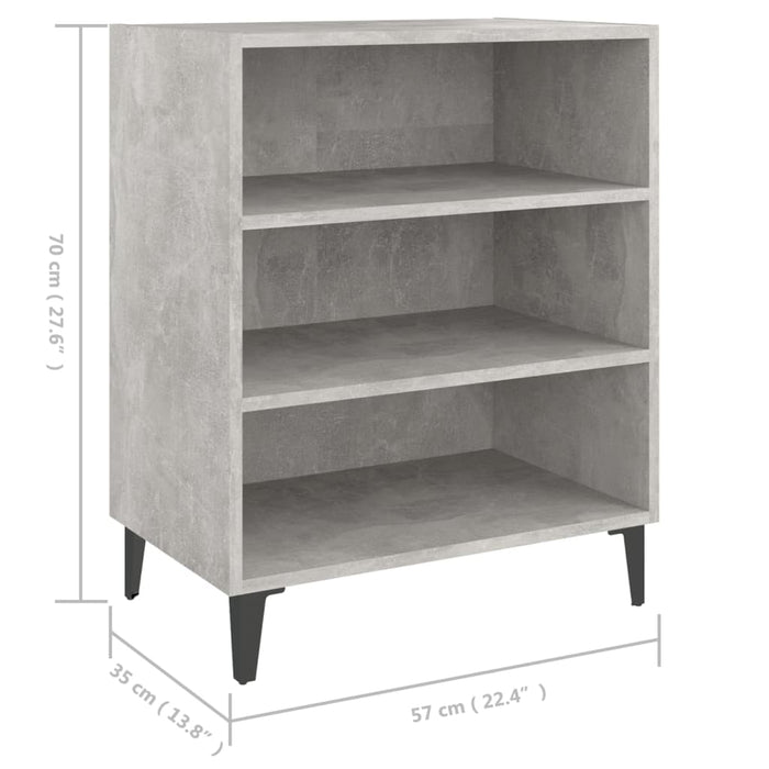 Servantă, gri beton, 57x35x70 cm, PAL - WALTI WALTI