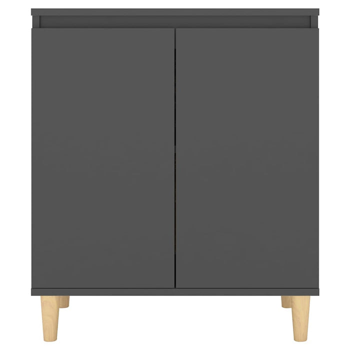 Servantă cu picioare din lemn masiv, gri, 60x35x70 cm, PAL WALTI