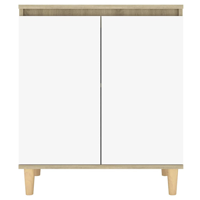 Servantă picioare lemn masiv alb/stejar sonoma 60x35x70 cm PAL WALTI