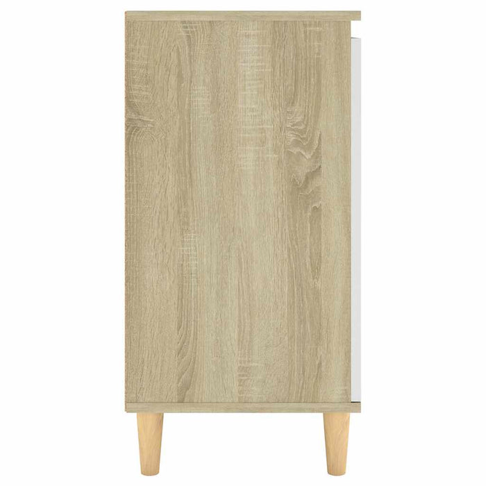 Servantă picioare lemn masiv alb/stejar sonoma 60x35x70 cm PAL WALTI