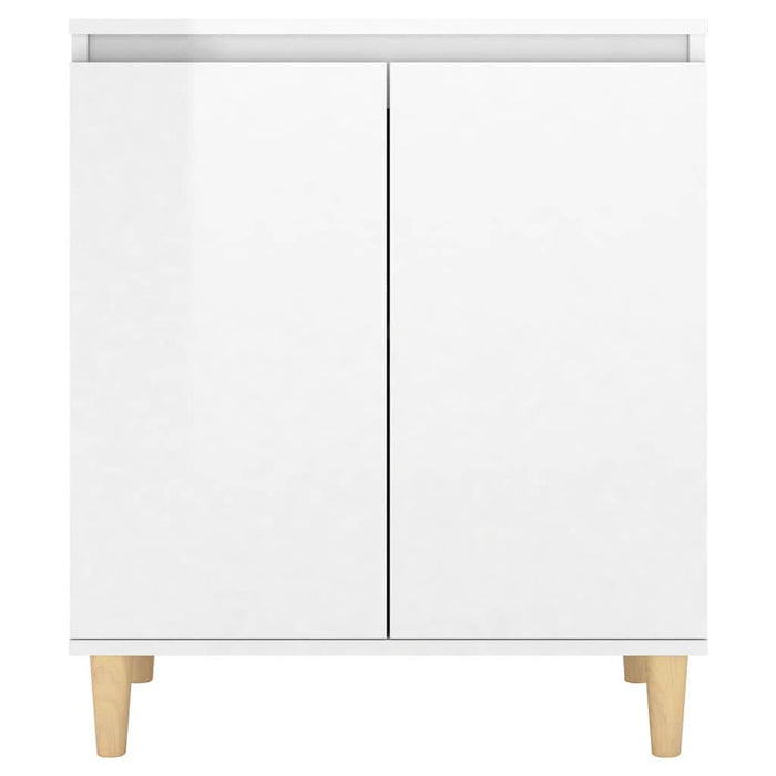 Servantă & picioare lemn masiv alb extralucios 60x35x70cm PAL WALTI