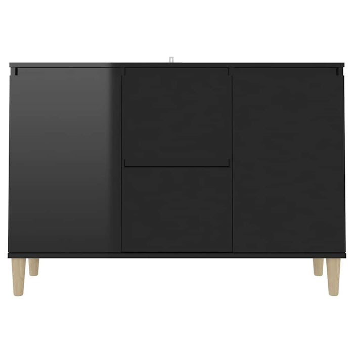Servantă, negru extralucios, 101x35x70 cm, lemn prelucrat WALTI