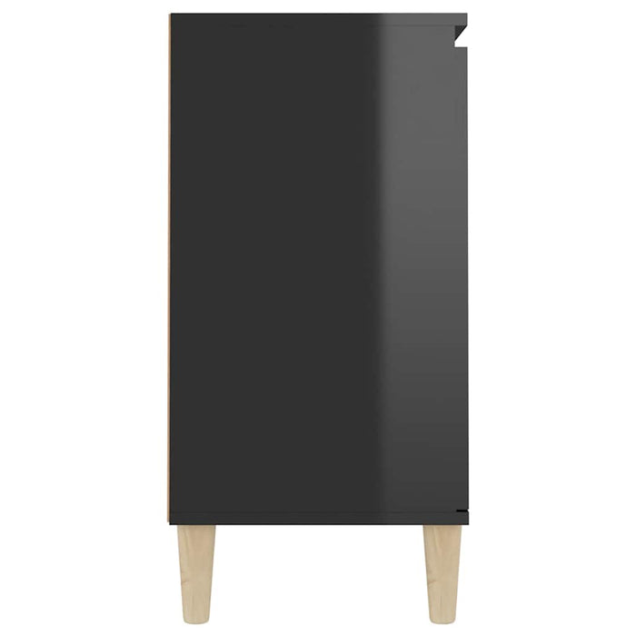 Servantă, negru extralucios, 101x35x70 cm, lemn prelucrat WALTI