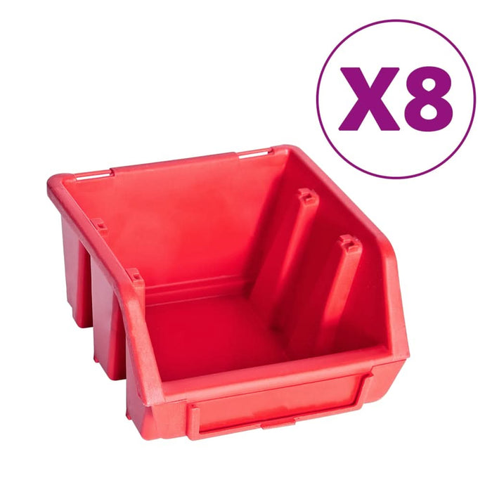 Set cutii depozitare 39 piese cu panouri de perete, roșu&negru - WALTI WALTI
