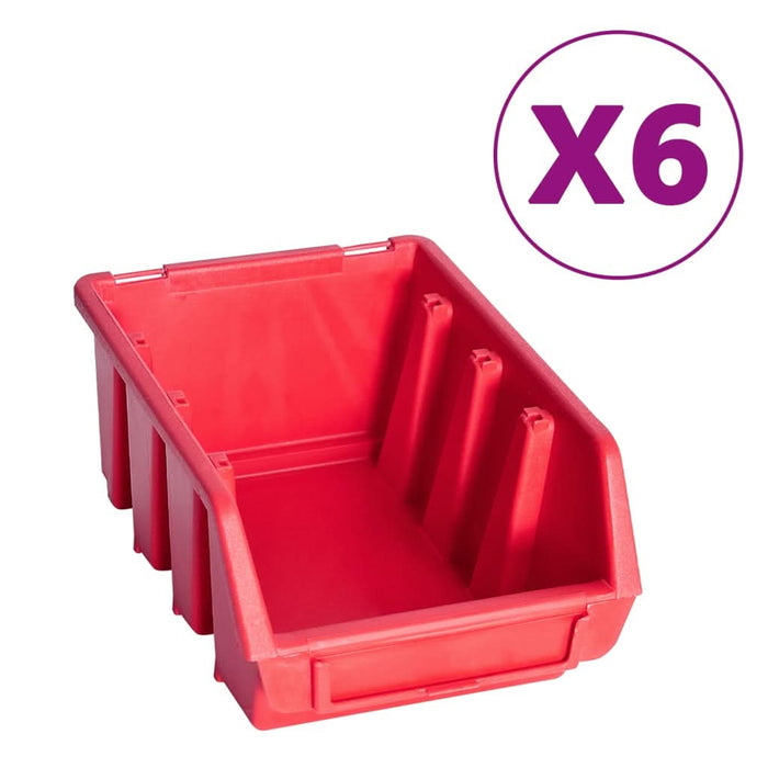 Set cutii depozitare 39 piese cu panouri de perete, roșu&negru - WALTI WALTI