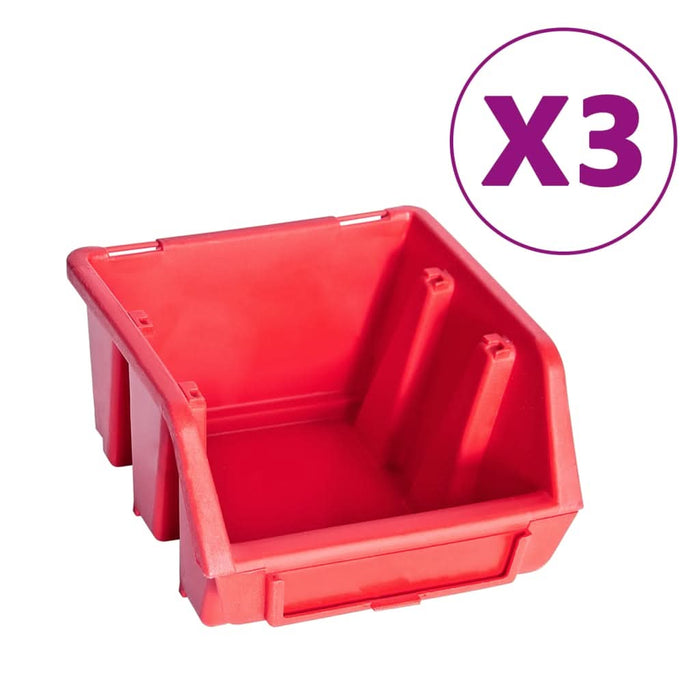 Set cutii depozitare 34 piese cu panouri de perete, roșu&negru - WALTI WALTI