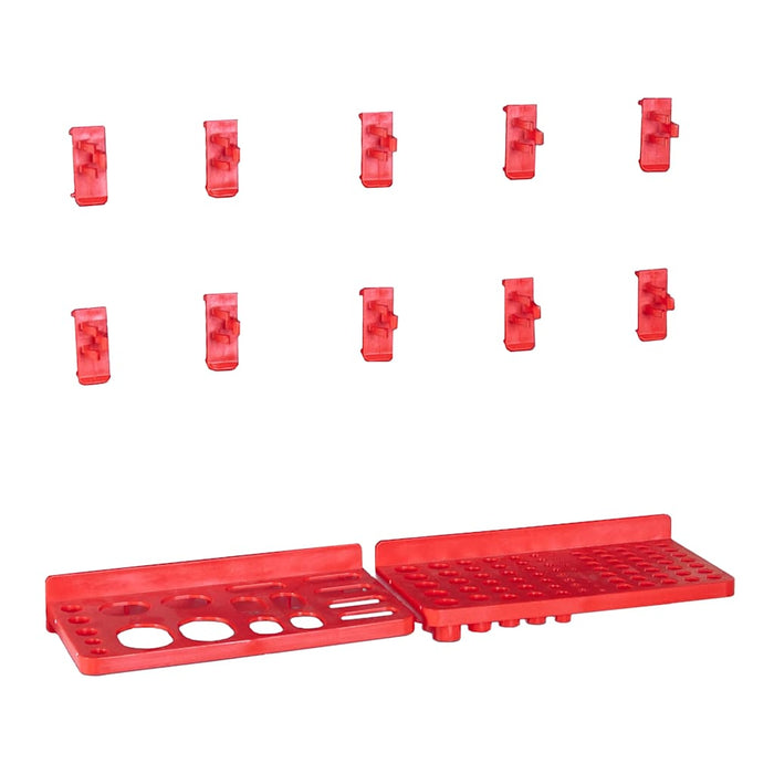 Set cutii depozitare 136 piese cu panouri de perete, roșu&negru - WALTI WALTI