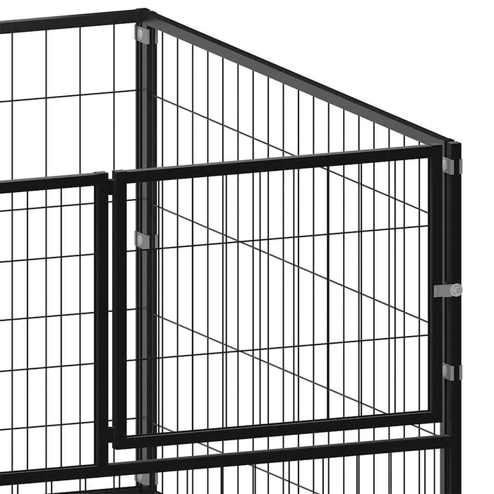 Padoc pentru câini, negru, 300x100x70 cm, oțel WALTI