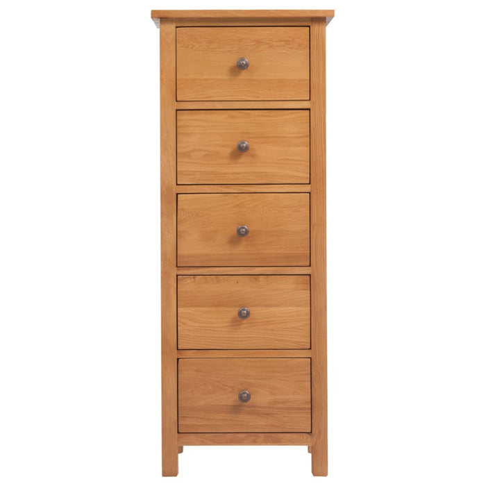 Comodă înaltă cu sertare, 45x32x110 cm, lemn masiv stejar - WALTI WALTI