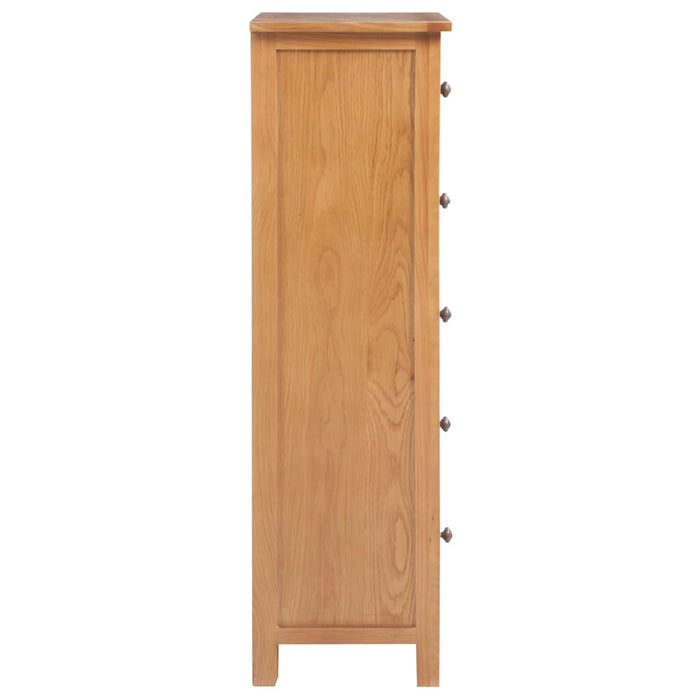 Comodă înaltă cu sertare, 45x32x110 cm, lemn masiv stejar - WALTI WALTI