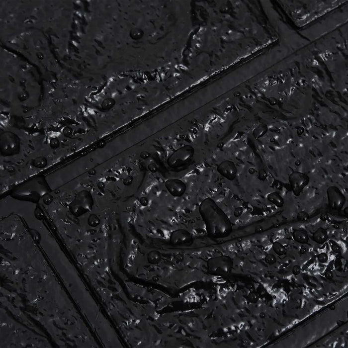 Tapet de perete autocolant, model cărămizi 3D, 10 buc., negru WALTI