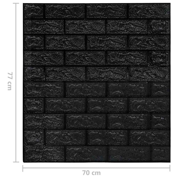 Tapet de perete autocolant 3D, 20 buc., negru WALTI