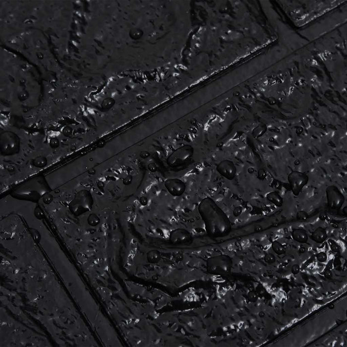 Tapet de perete autocolant, model cărămizi 3D, 40 buc., negru WALTI