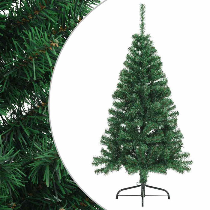 Brad de Crăciun artificial jumătate cu suport verde 120 cm PVC - WALTI WALTI