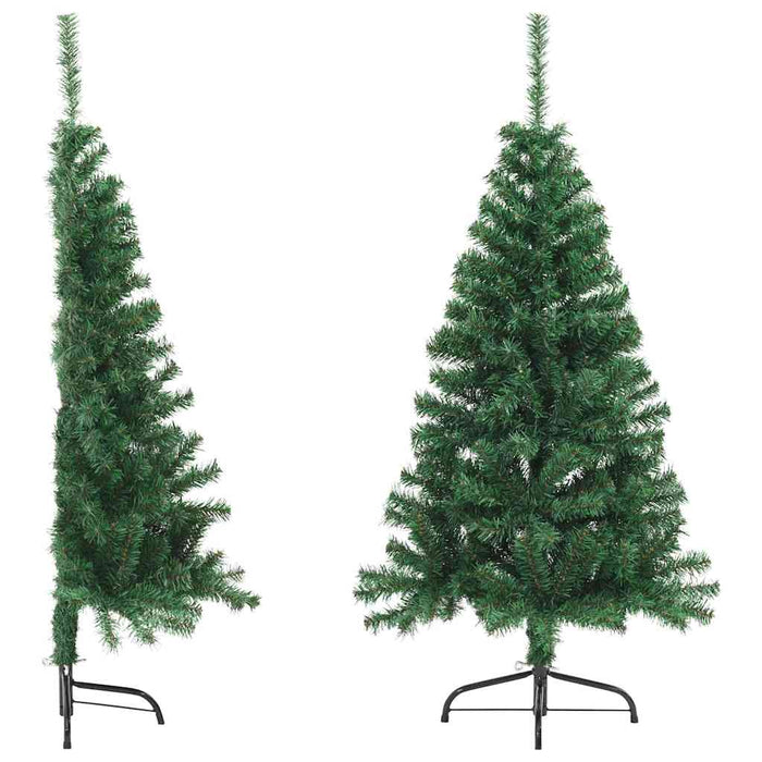 Brad de Crăciun artificial jumătate cu suport verde 120 cm PVC - WALTI WALTI