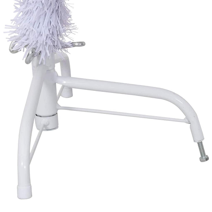 Jumătate brad de Crăciun cu suport, alb, 120 cm, PVC WALTI