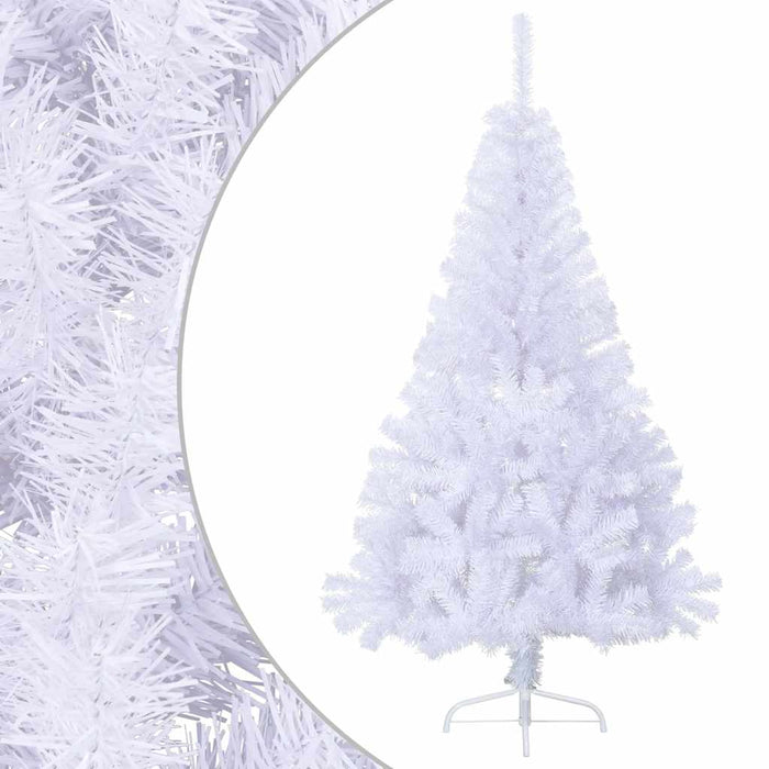 Jumătate pom Crăciun artificial cu suport, alb, 150 cm, PVC WALTI