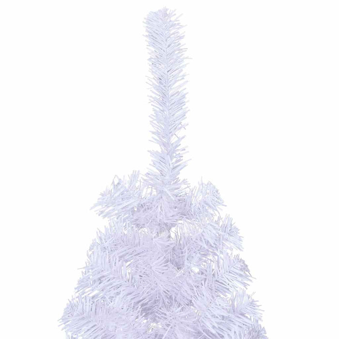 Jumătate pom Crăciun artificial cu suport, alb, 150 cm, PVC WALTI